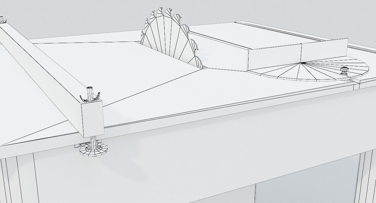 Old Circular Saw Bench  Low-poly 3D model_8