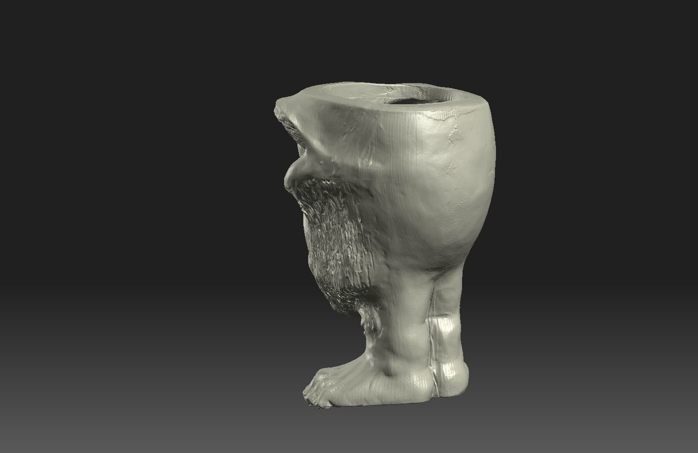 FlowerpotSmoker vase with foot 3D print model_3