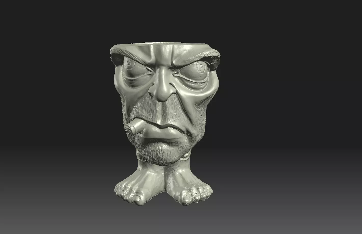 FlowerpotSmoker vase with foot 3D print model_0