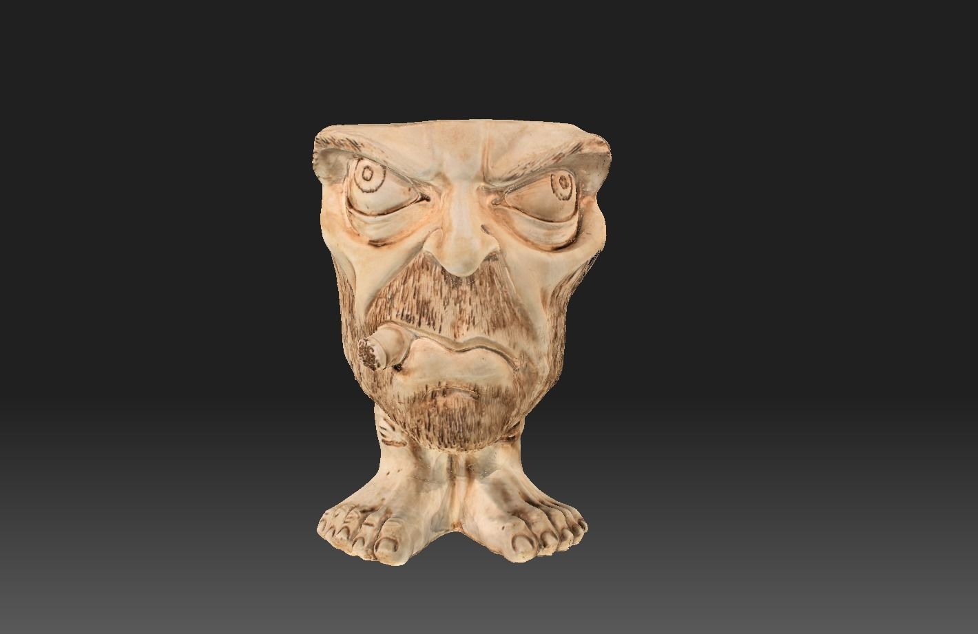 FlowerpotSmoker vase with foot 3D print model_6