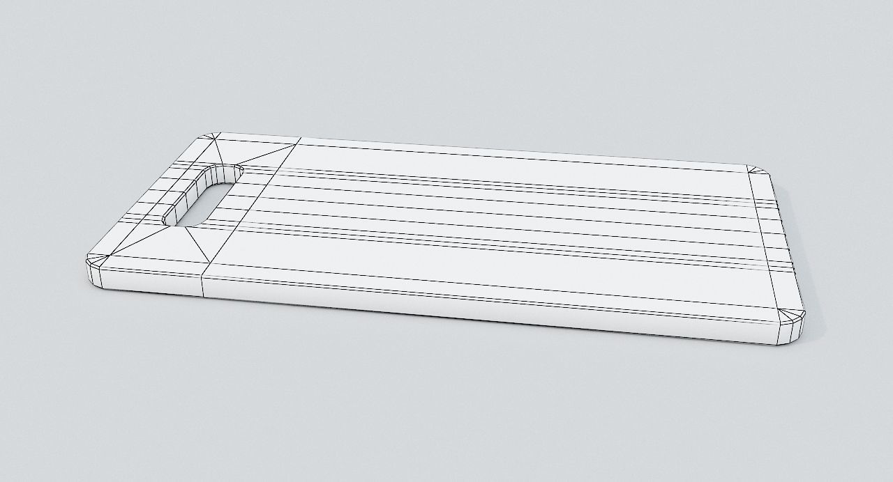 Cutting Board 2 Low-poly 3D model_7