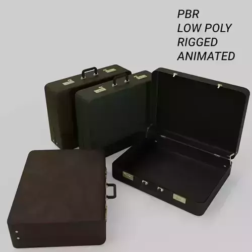 Leather Briefcase Low-poly 3D model