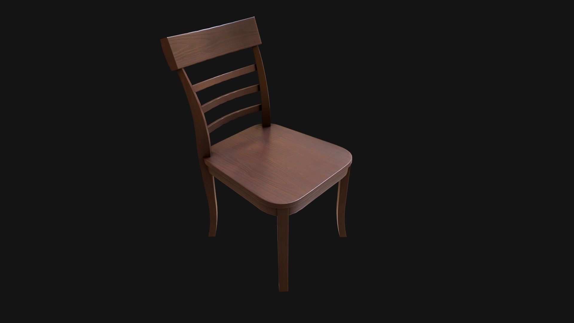 Dining Room Table and Chair Low-poly 3D model_8