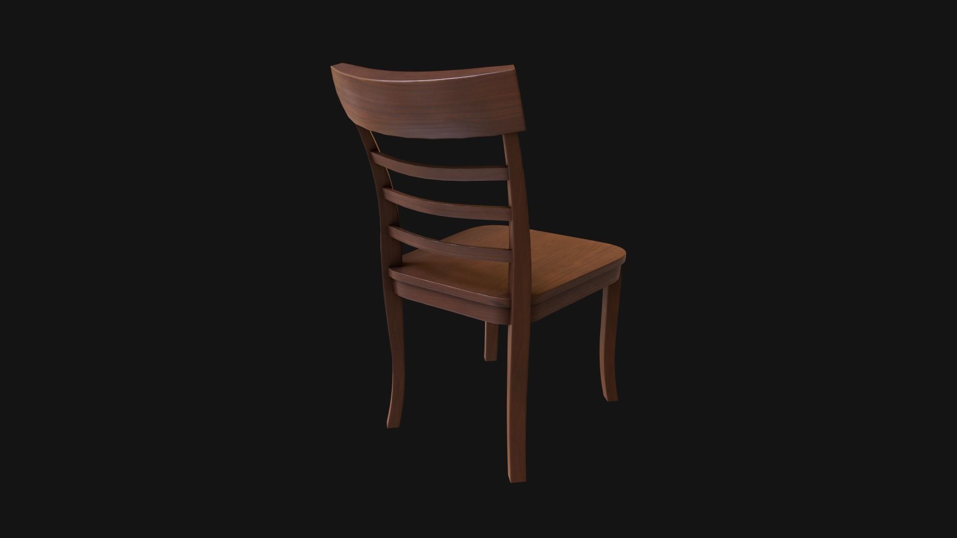 Dining Room Table and Chair Low-poly 3D model_9