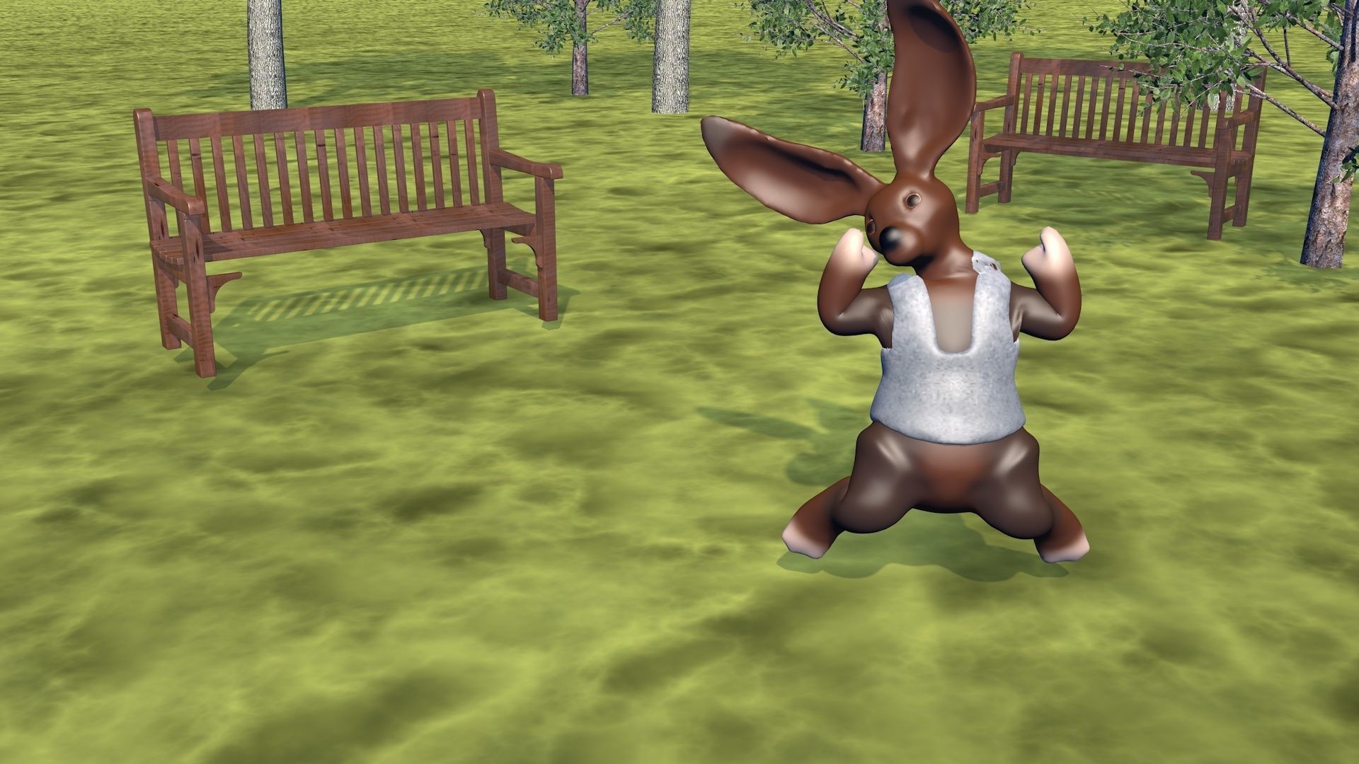 sport rabbit 3D model_4