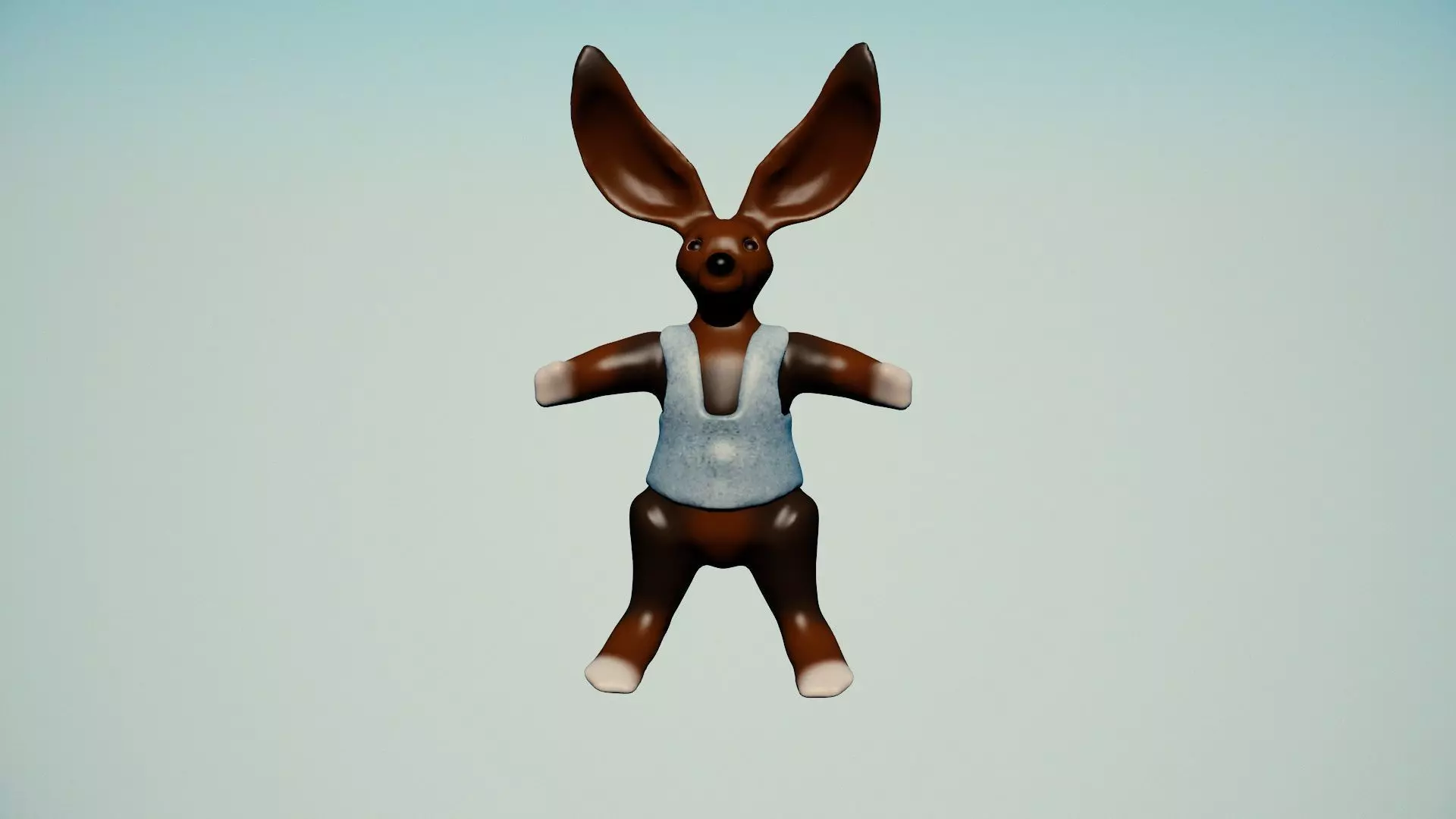 sport rabbit 3D model_0