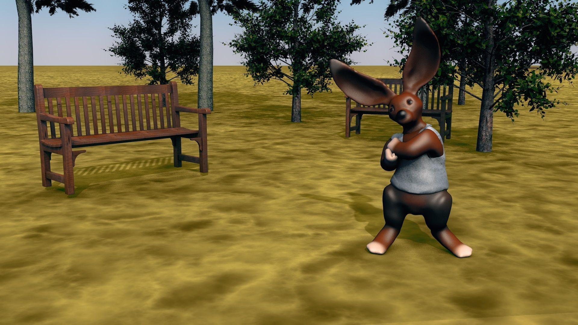 sport rabbit 3D model_5