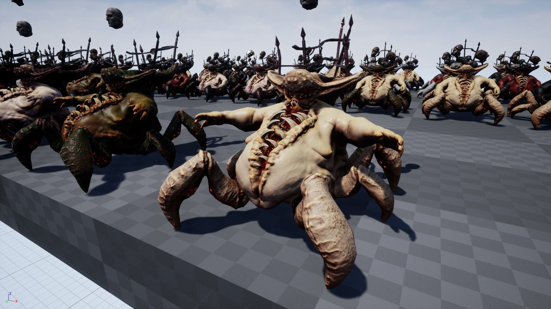 Gluttony demon riding on spider Low-poly 3D model_17