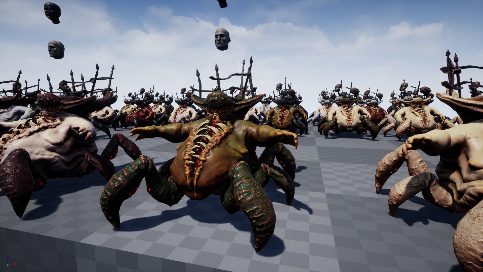 Gluttony demon riding on spider Low-poly 3D model_18
