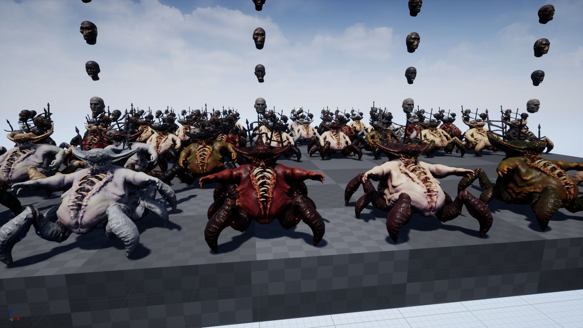 Gluttony demon riding on spider Low-poly 3D model_19