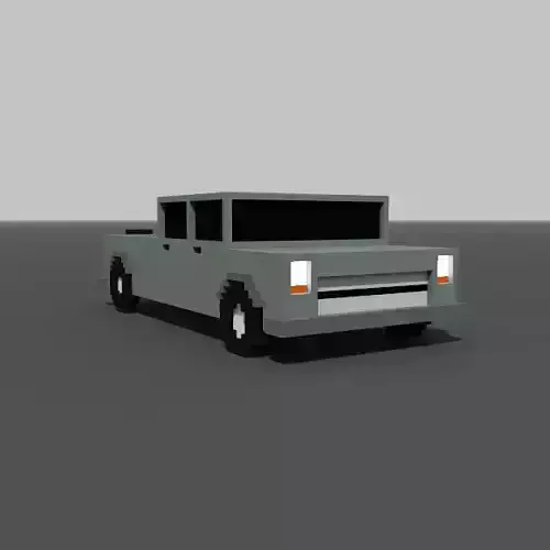Low Poly Long Pickup - Voxel - for game VR AR 3D Printing