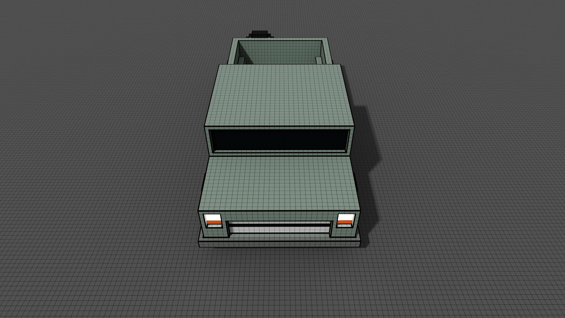 Low Poly Long Pickup - Voxel - for game VR AR 3D Printing Low-poly 3D model_7