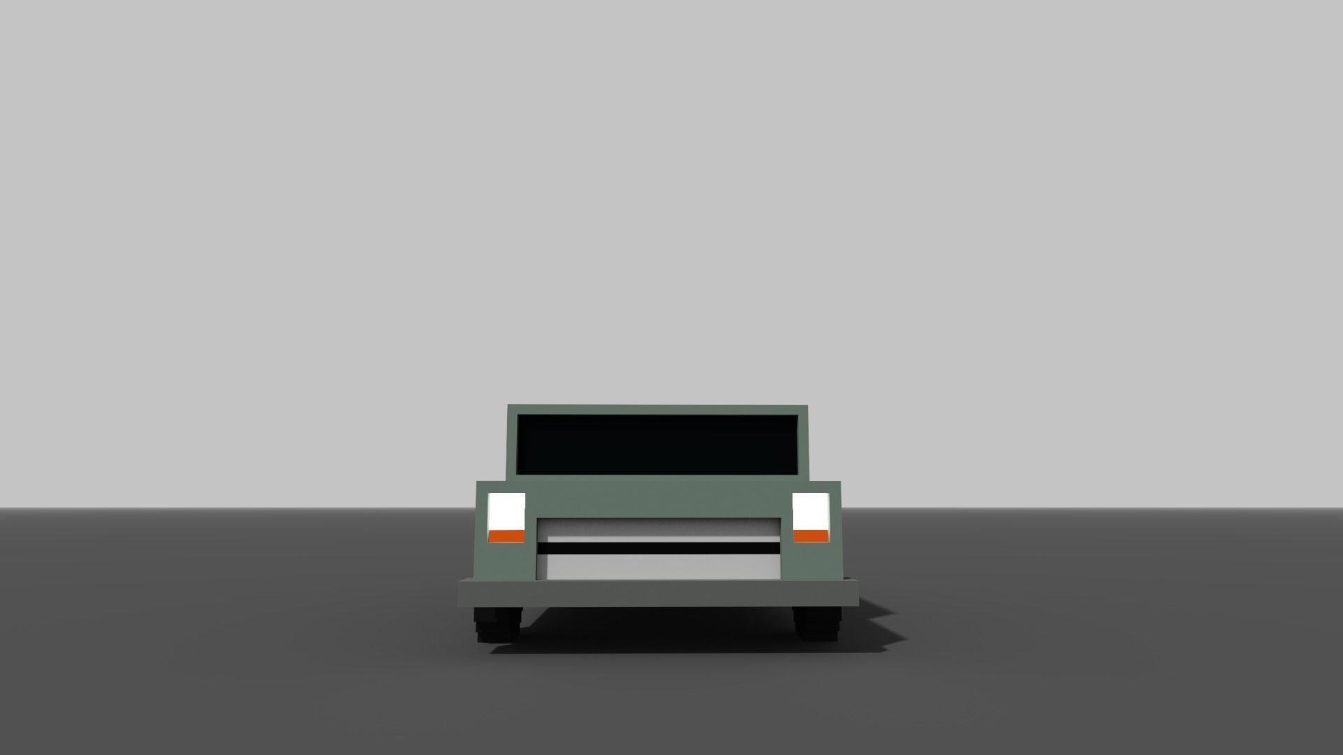 Low Poly Long Pickup - Voxel - for game VR AR 3D Printing Low-poly 3D model_3
