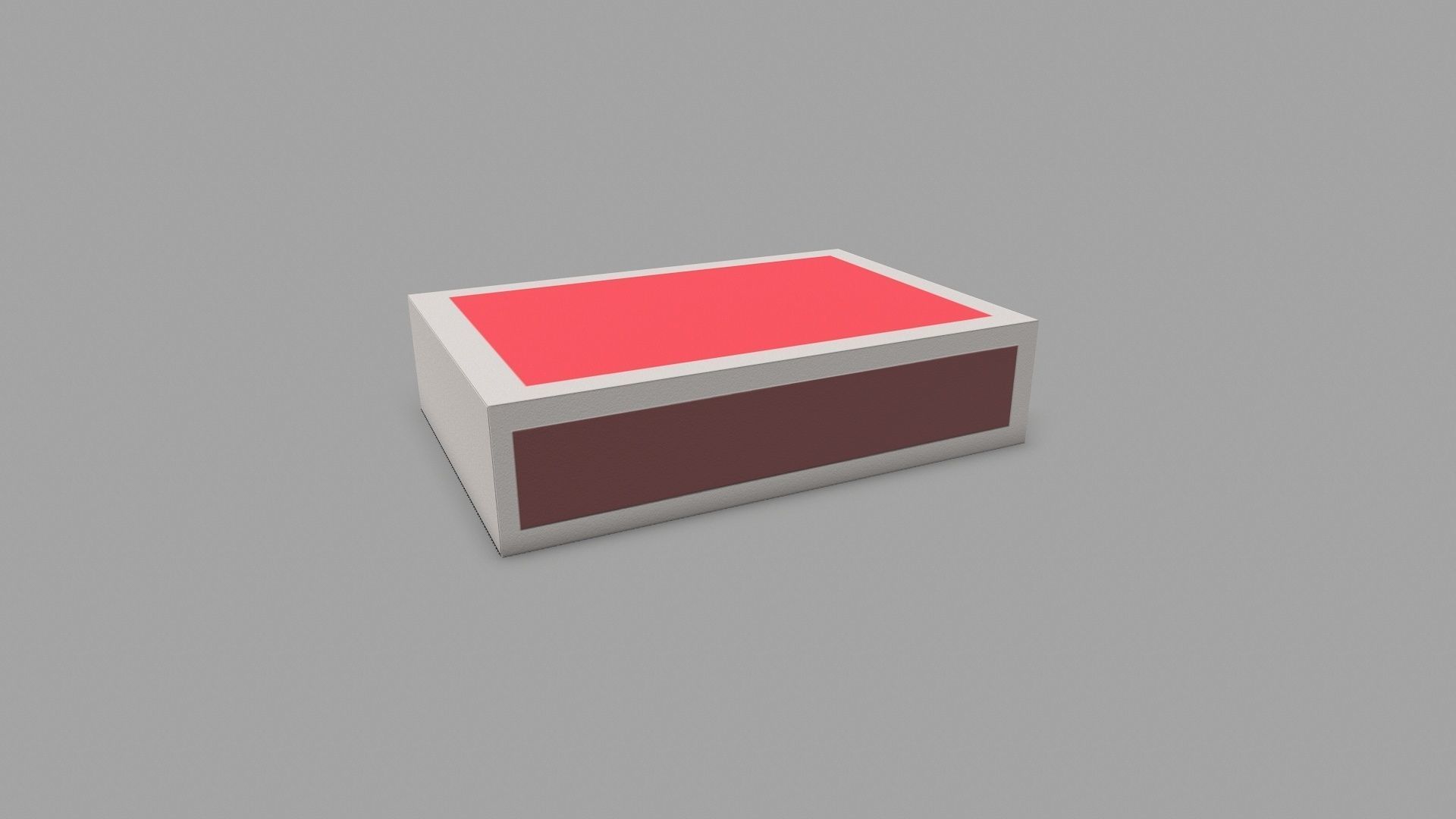 Matchbox box with cover Low-poly 3D model_5