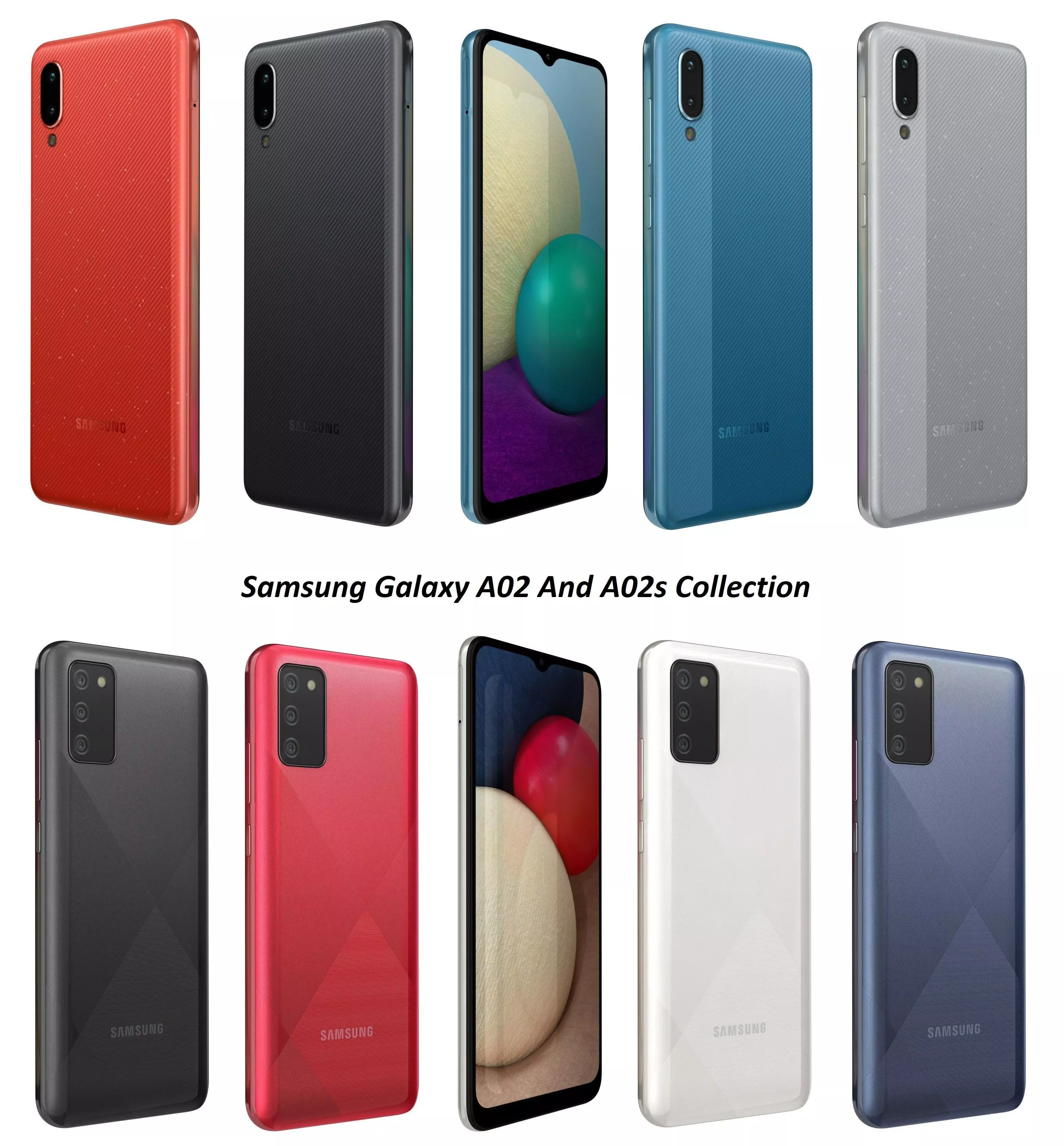 Samsung Galaxy A02 And A02s Collection 3D model_0