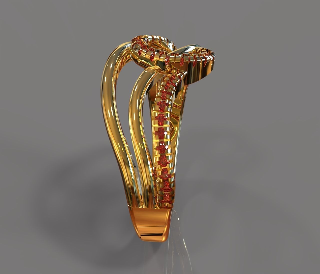 Precious ring 3D print model_2