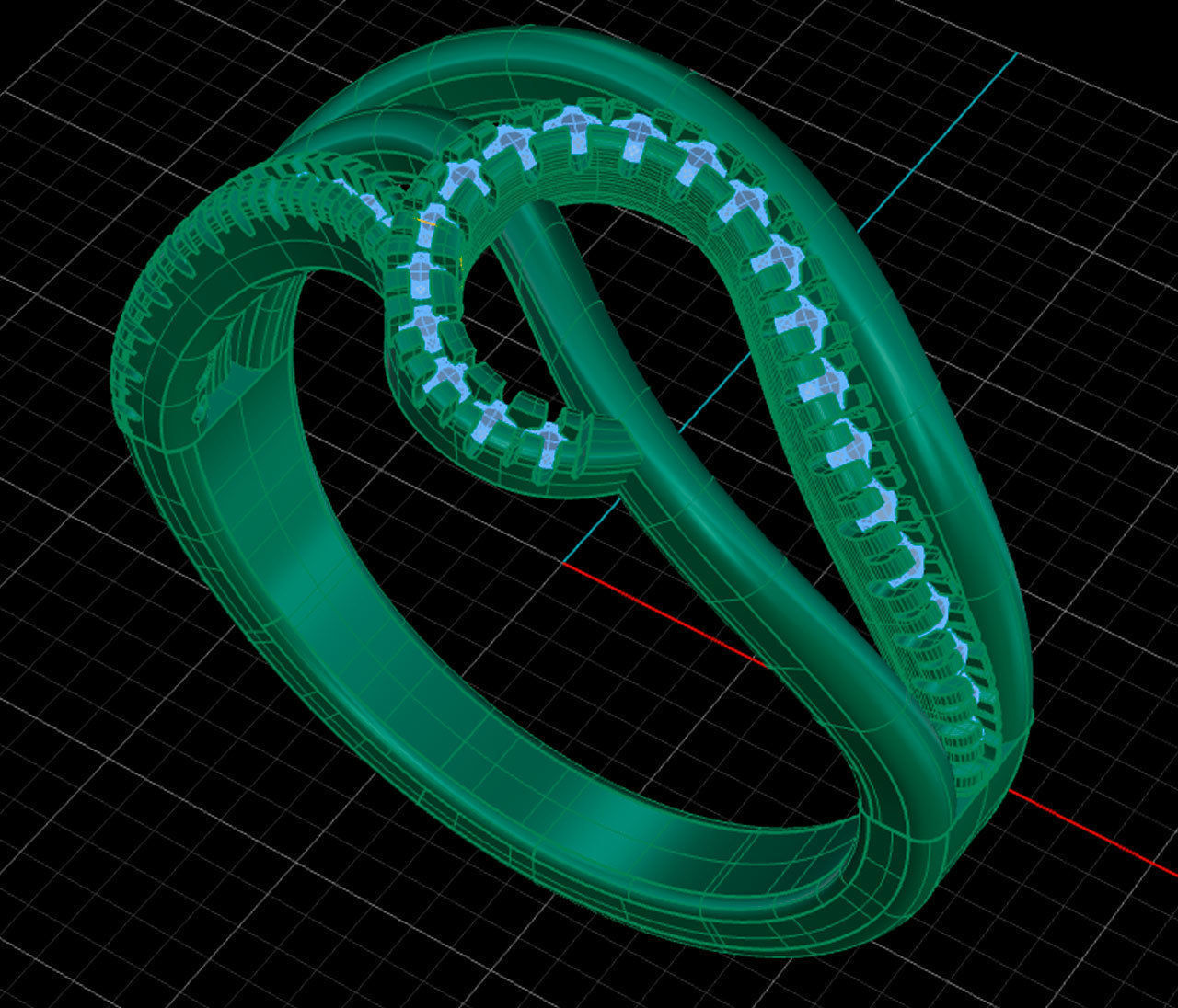 Precious ring 3D print model_3