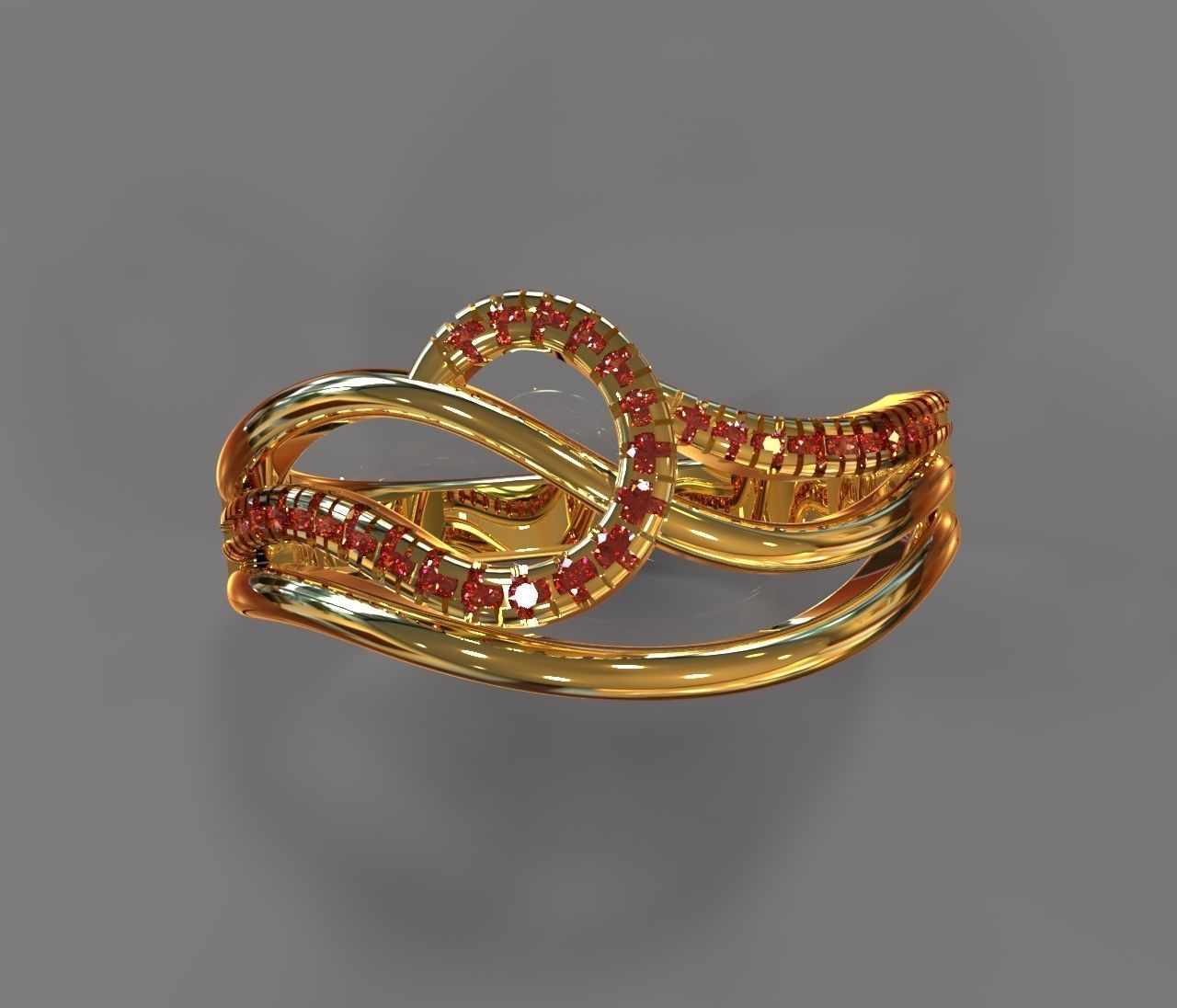 Precious ring 3D print model_1