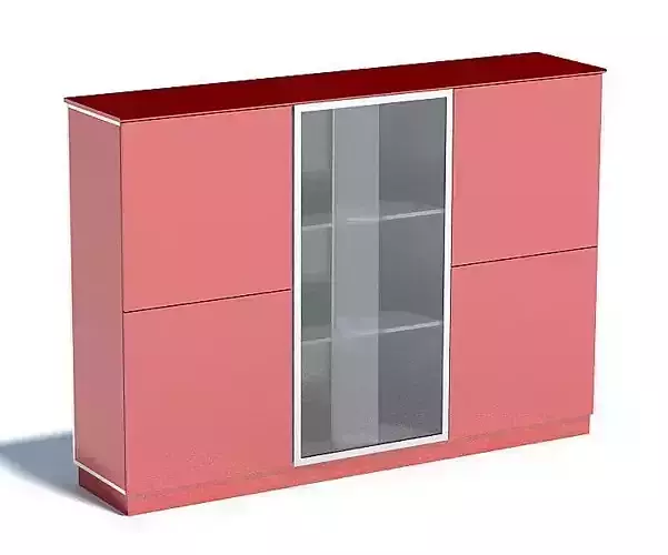 Red Display Shelf