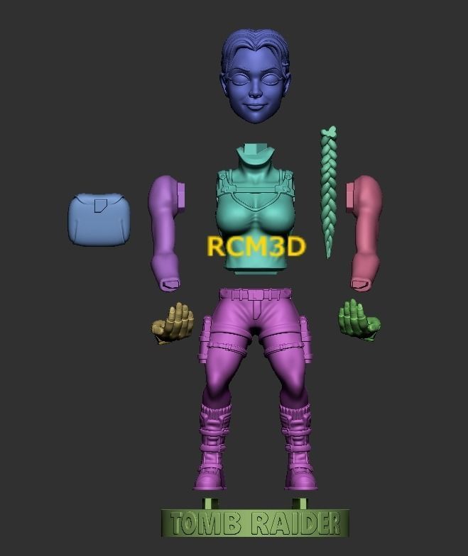 Lara Croft Tomb Raider cellphone and joystick holder  3D print model_4