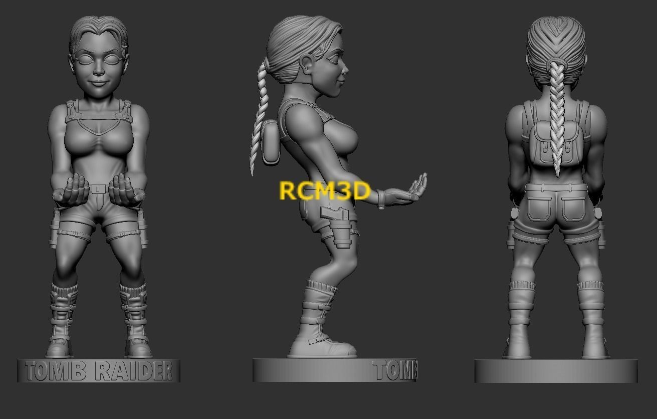 Lara Croft Tomb Raider cellphone and joystick holder  3D print model_2