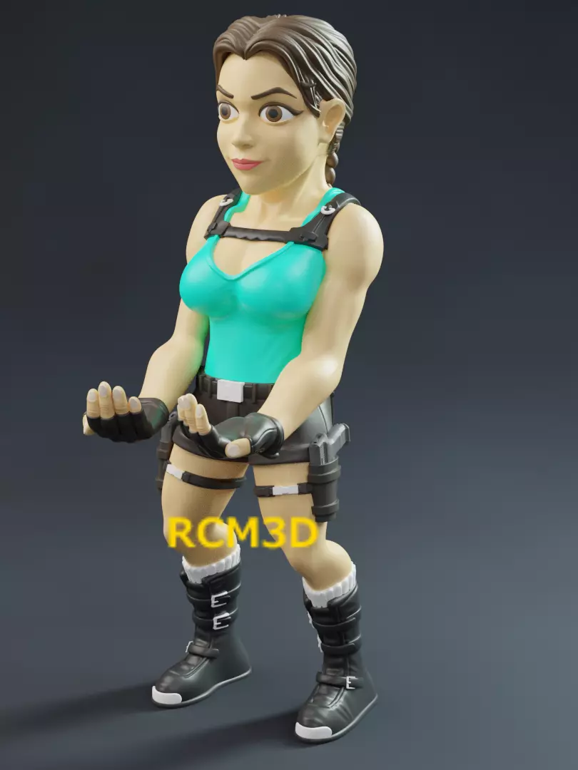 Lara Croft Tomb Raider cellphone and joystick holder  3D print model_0