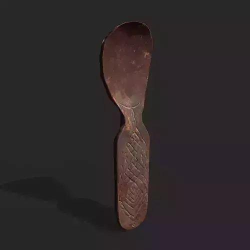 Medieval Carved Spoon  Low-poly 3D model
