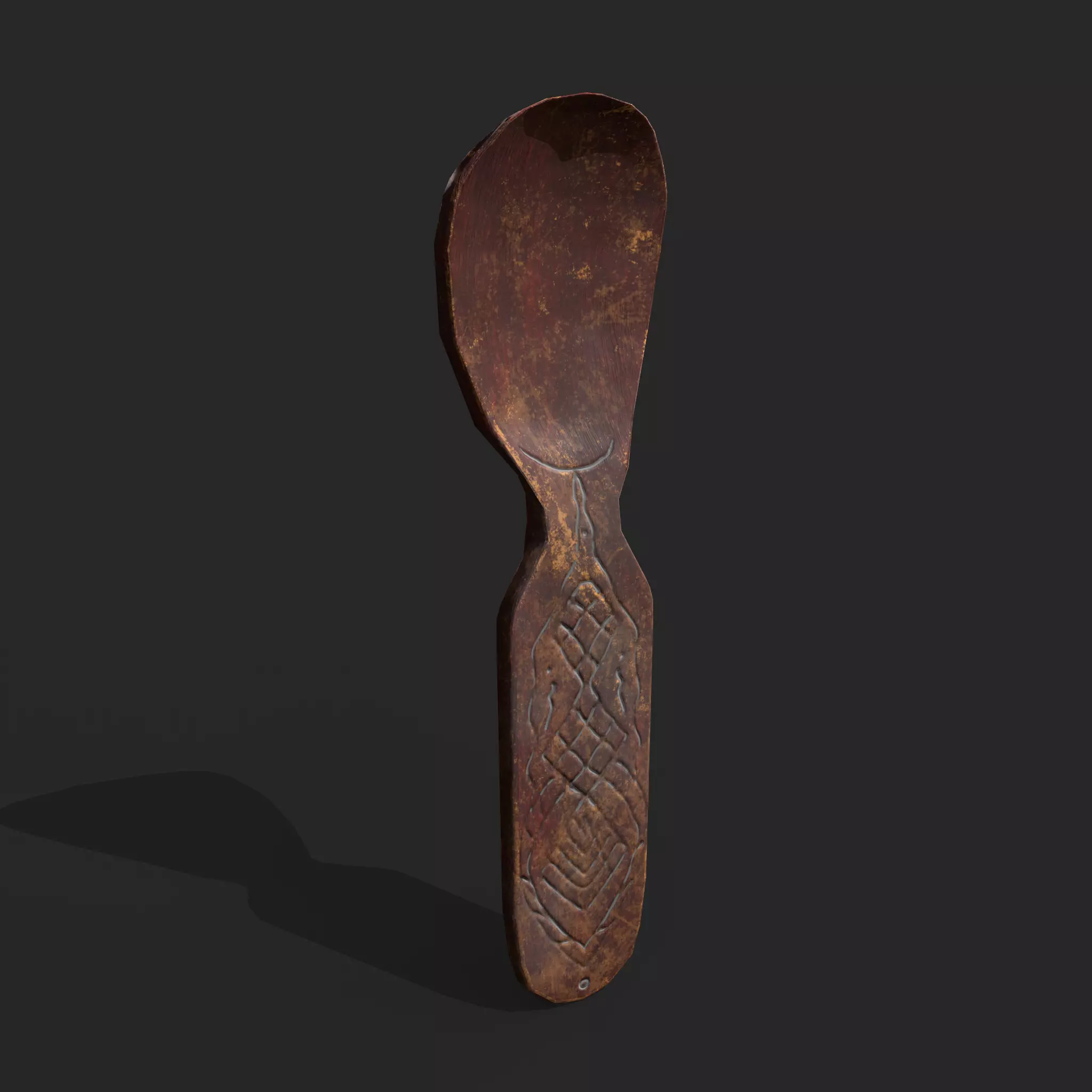 Medieval Carved Spoon Low-poly 3D model