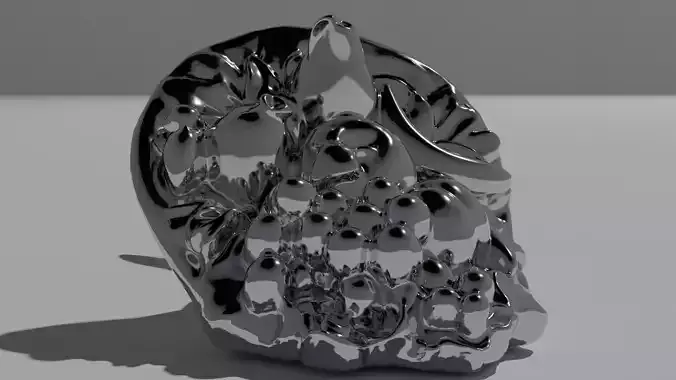 Horn of plenty thanksgiving cornucopia Low-poly 3D model