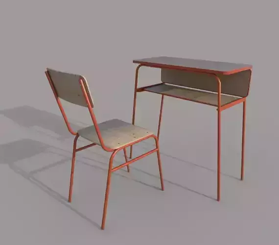 School chair and desk A