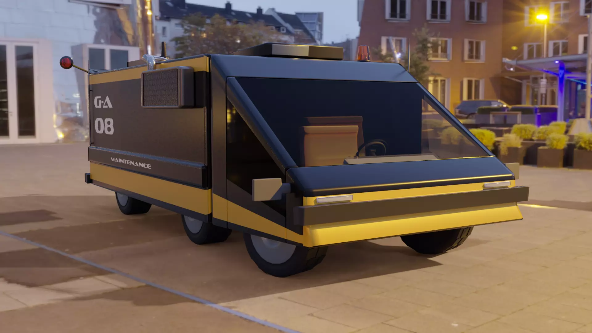Futuristic truck Free 3D model