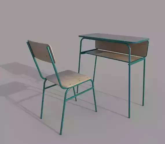 School chair and desk B