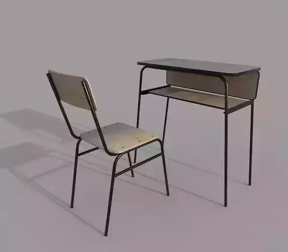 School chair and desk C
