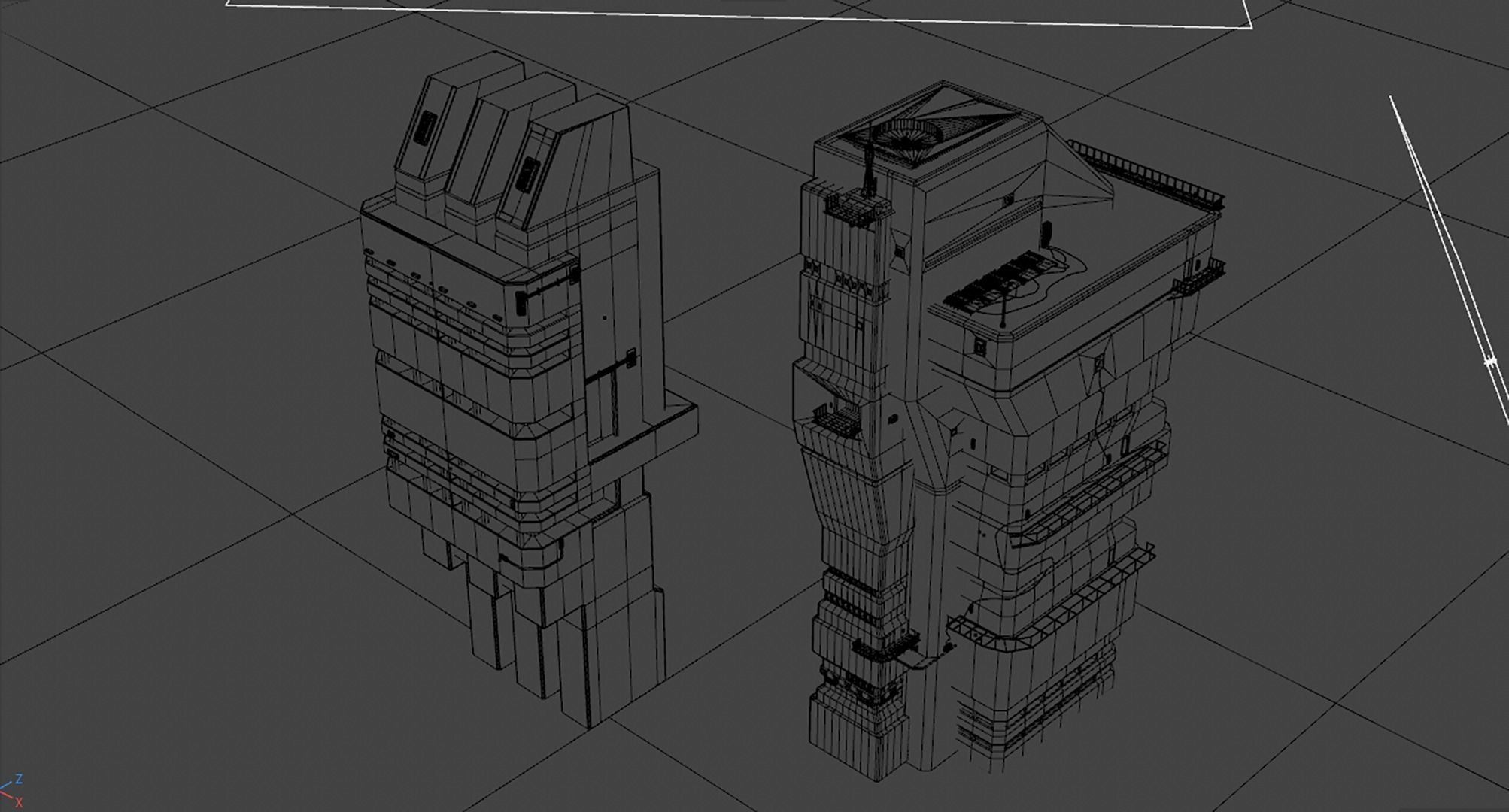 Bladerunner Cyberpunk Buildings vol 2 Low-poly 3D model_7