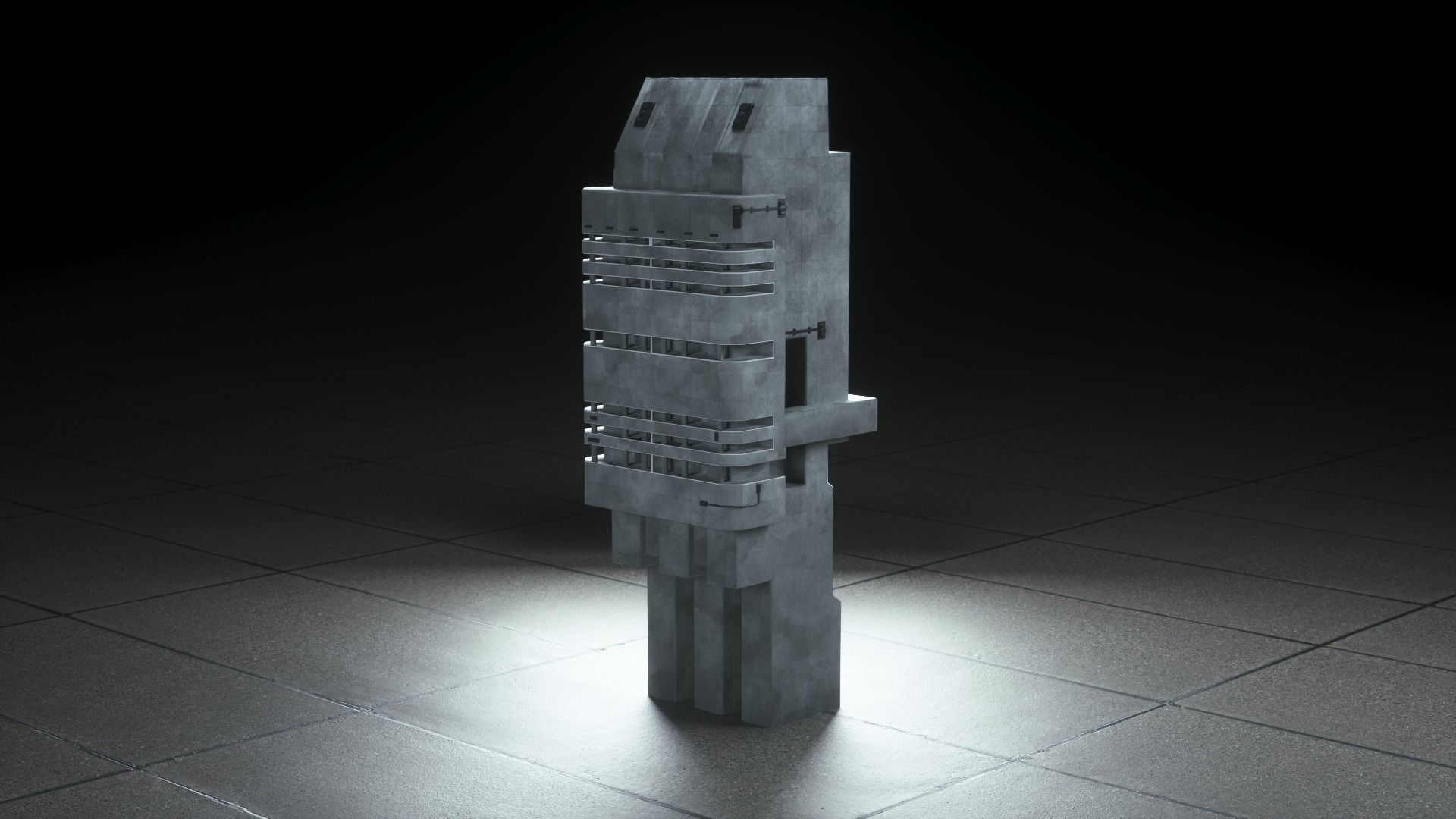 Bladerunner Cyberpunk Buildings vol 2 Low-poly 3D model_3