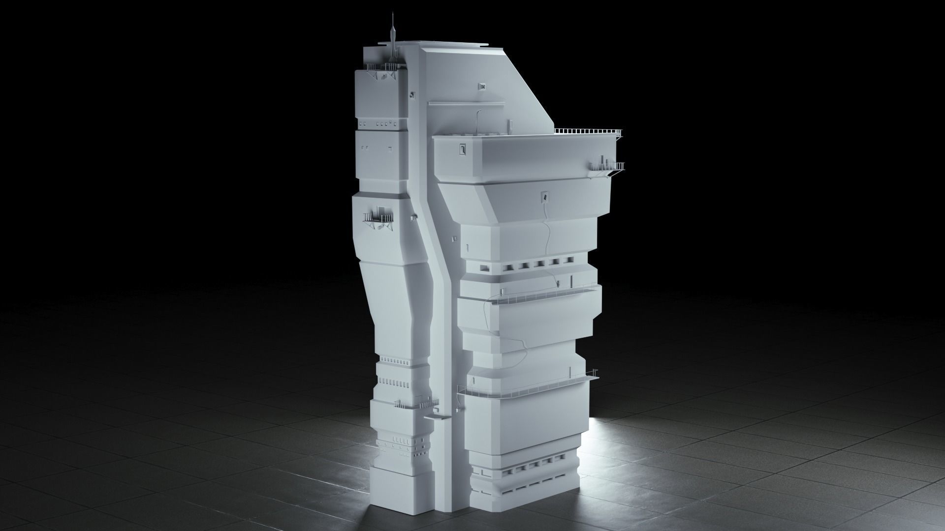 Bladerunner Cyberpunk Buildings vol 2 Low-poly 3D model_4