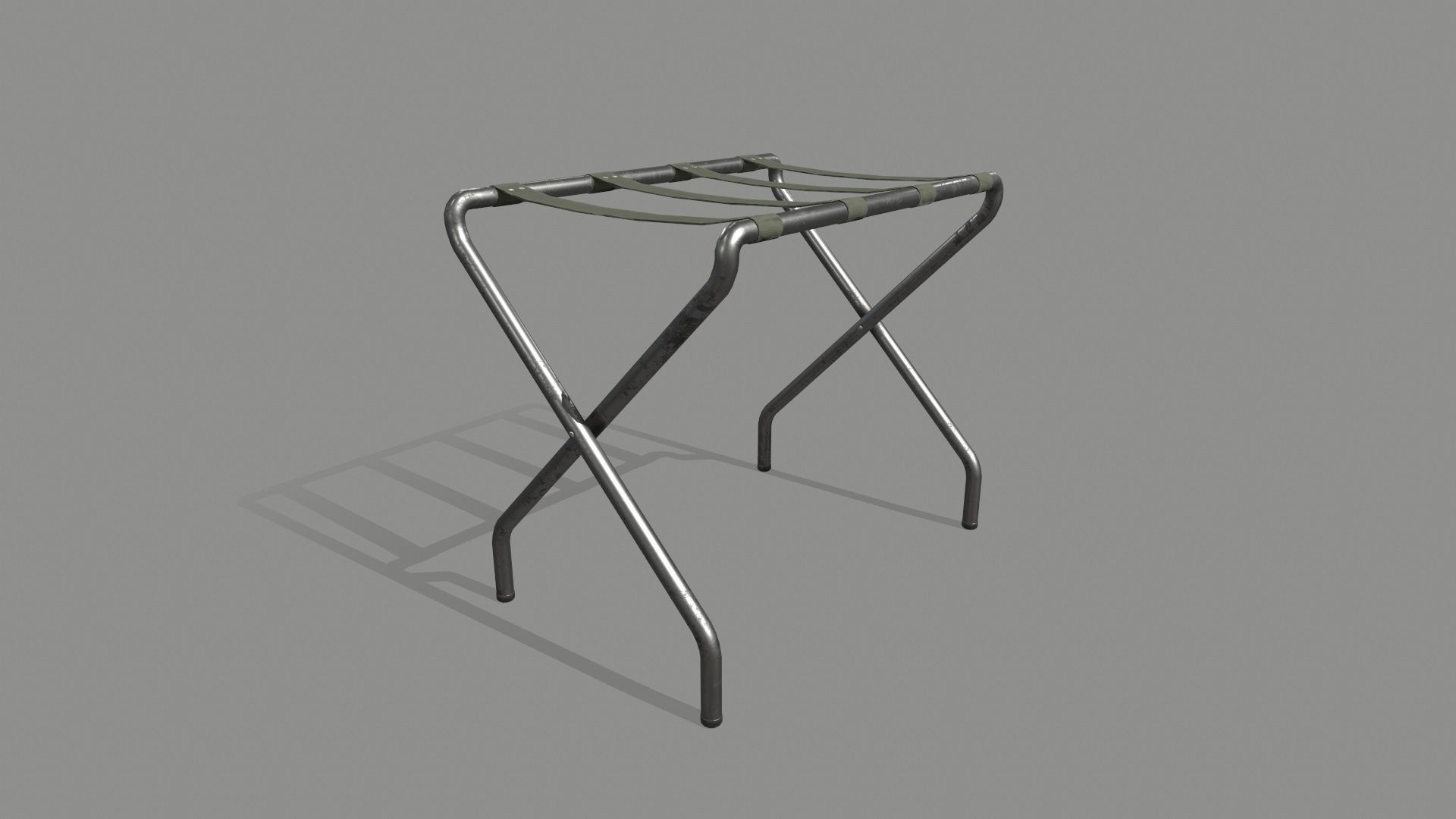 Dirty Suitcase Rack Low-poly 3D model_3