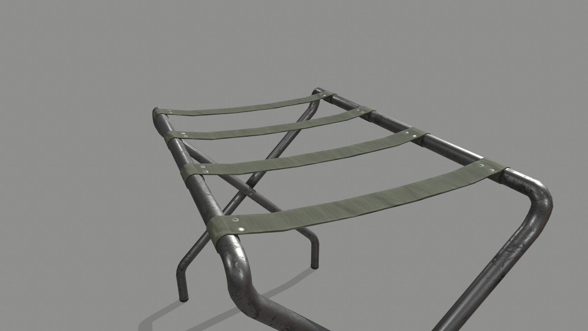 Dirty Suitcase Rack Low-poly 3D model_4