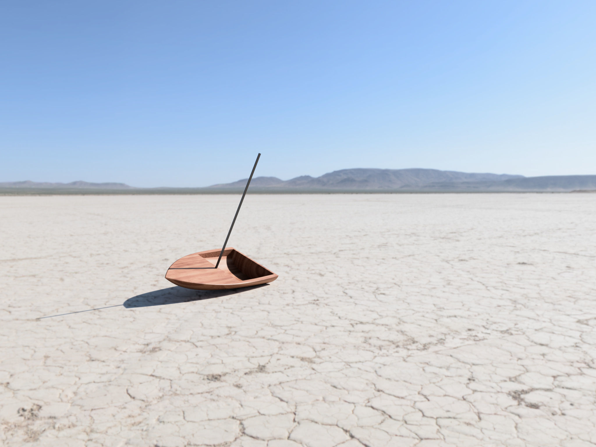 Minimalist Wood Boat 3D model_5