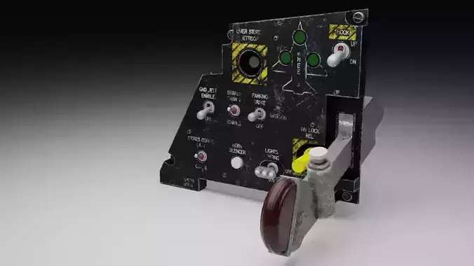F16 LANDING GEAR Panel 3D model