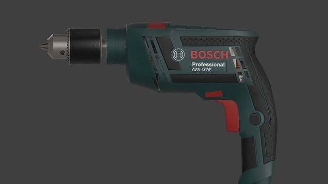 Drill Bosch Professional GSB 13 RE Low-poly 3D model