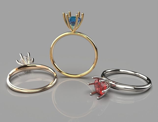 Engagement ring 3D Printable model FREE Free 3D print model