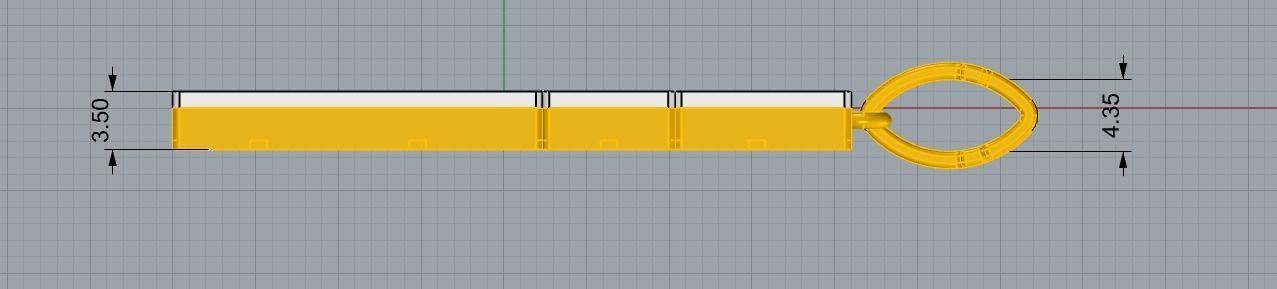 Pendant Cross White Enamel 3D print model_6