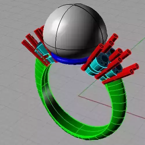 Classic Ring with perl diamonds anello con perla  diamanti AP19