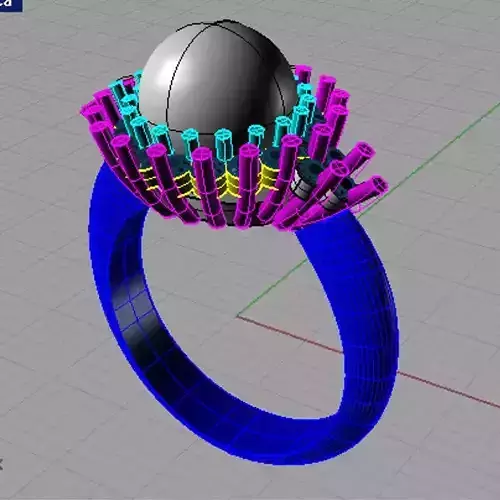 Ring with perl diamonds anello con perla thaiti diamanti AP20