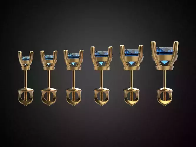  Earrings studs Gold E3