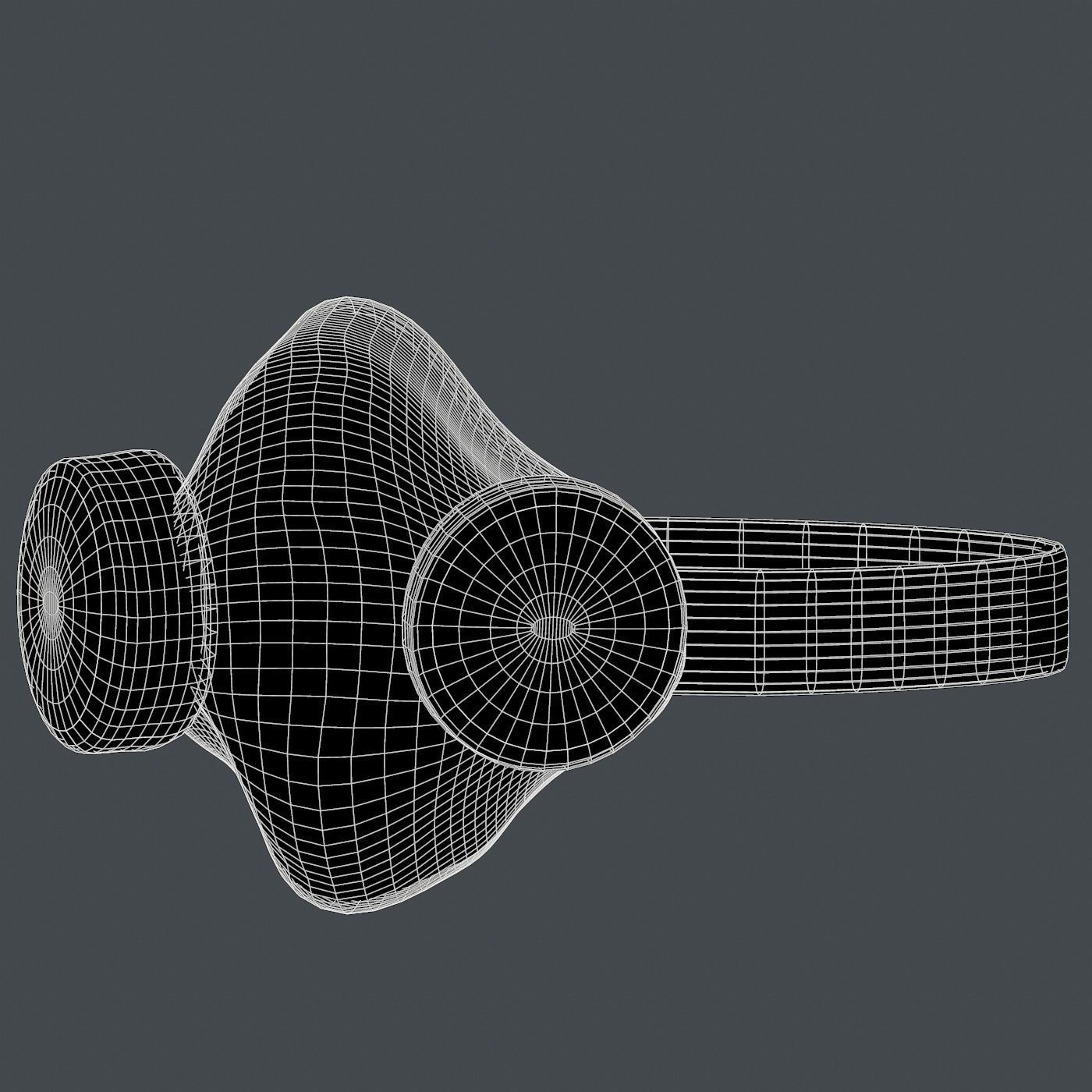 Gas mask helmet 3d model scifi Low-poly  Low-poly 3D model_6