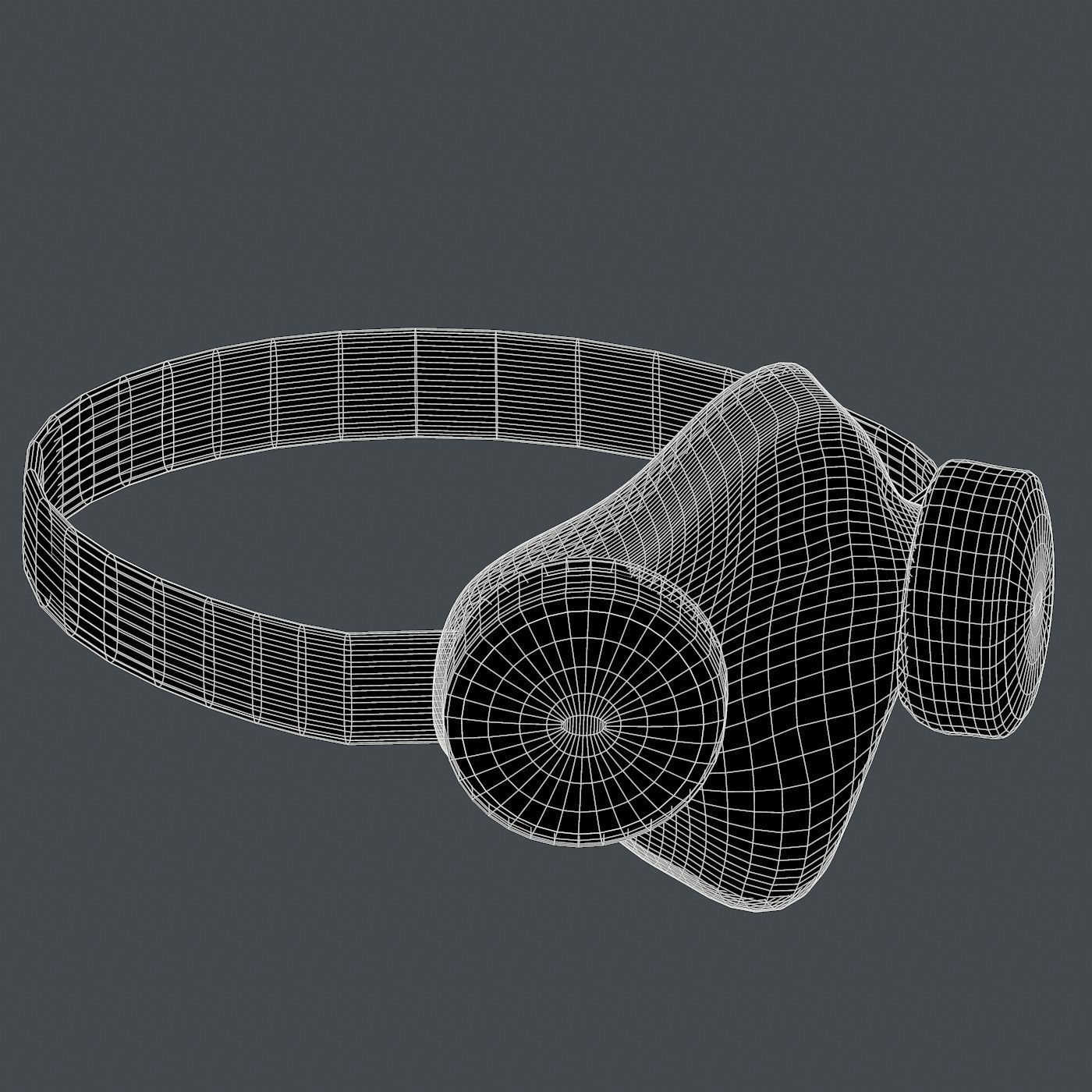 Gas mask helmet 3d model scifi Low-poly  Low-poly 3D model_7