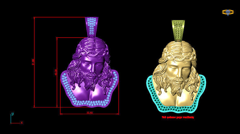 isa kolye ucu 3D print model_1