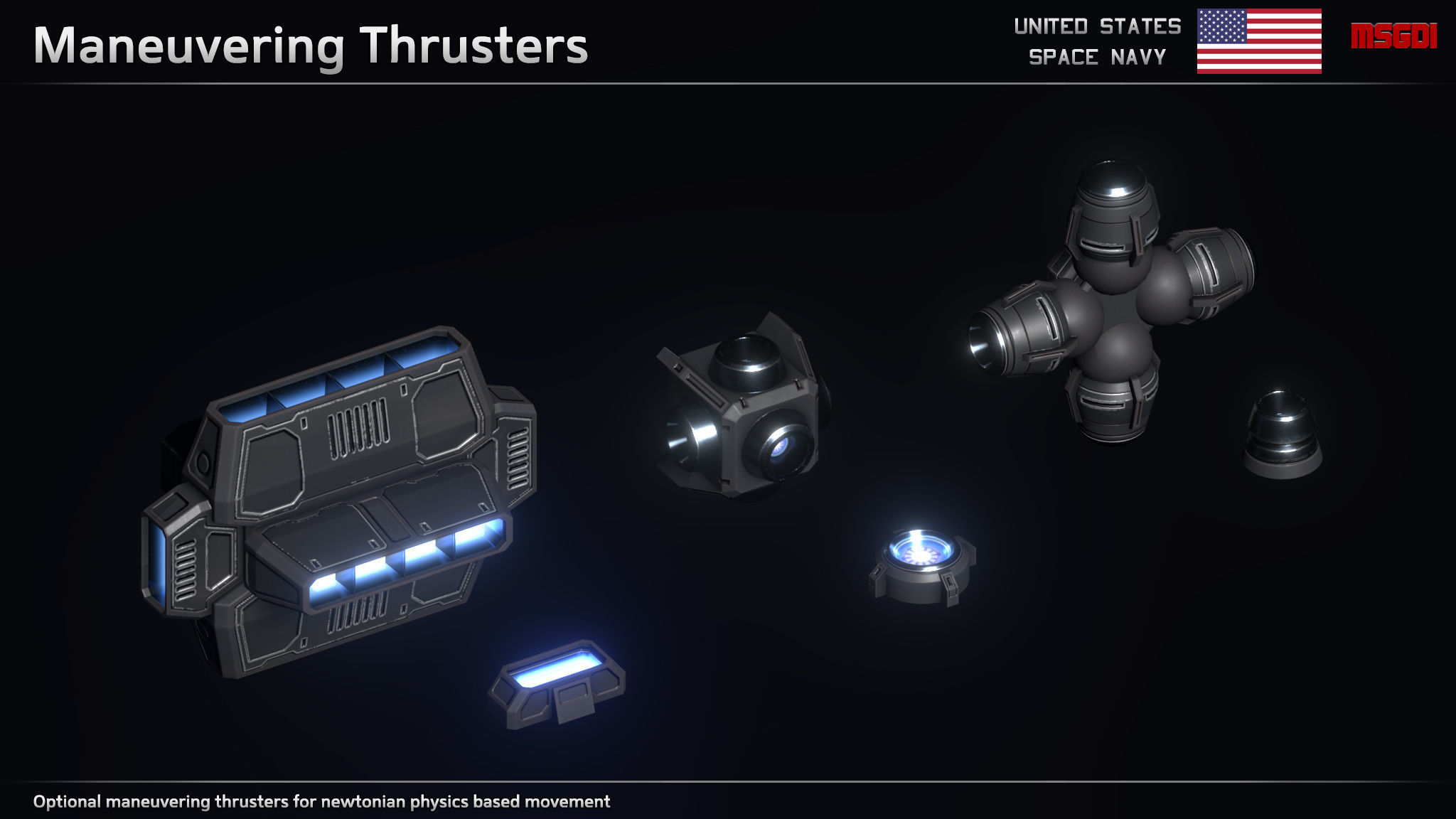 USSN Farragut Class Destroyer Low-poly 3D model_6